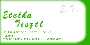 etelka tisztl business card